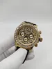 Высококачественные золотые 40 -мм модные мужские часы жены датируются механическим автоматическим развертка