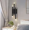 Moderne LED-Wandleuchte, transparenter Acryl-Lampenschirm, nordisches Wohnzimmer, Hintergrund, Gang, minimalistisch, Schwarz