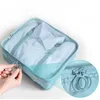 Torby do przechowywania 6/7 / 8 sztuk Walizka Organizator Przenośny Torba Travel Accessory Kit Pralnia Pakowanie zestaw do bielizny ubrań