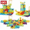 QWZ 81 sztuk Przekładnie Elektryczne 3D Puzzle Building Zestawy Plastikowe Cegły Zabawki Edukacyjne Hurtownie Dla Dzieci Boże Narodzenie Prezent