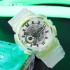 SNADA New Men's Watches Sports Electronic Wristwatch Waterproof Fashion Fluorescent Dual Display Digital Quartz Watch 3029 G1022