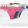 NXY SEXY SET6 Pieces Sexy Thongs for Women Low Rise Waist Lace G-String Kvinna Transparenta Panties Bomull T-Back Girl Underkläder Underkläder 1128