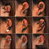 Ear Cuff Earrings Jewelry S2642 Fashion Retro Punk Fairy Dragon Hook Hanging Earring Metal Bat utan ole benklippleverans 2021 Knkh