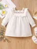 Baby Ruffle Trim Flounce Sleeve Dress SHE