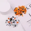 Halloween decoratie lint bogen haarclips voor schattige meisjes pompoen haarspelden barrette kinderen haaraccessoires