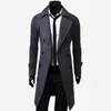 Trenchs pour hommes Style britannique européen et américain Jeune coupe-vent long tendance Manteau en laine à double boutonnage Veste Uniforme de sécurité Hommes