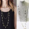 Jewelry Simple Double Sequin Necklace Women's Long Necklace