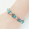 Link, Kette Lucky Charm Damen Armband Hohl Inlay Blaue Augenform Legierung Material Mode Temperament Mädchen Schmuck Geschenk Direktverkauf