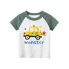 2-9 anni Bambini Ragazzi e ragazze Vestiti T-shirt a maniche corte in cotone per bambini Monster Cartoon Pattern Top per bambini T-shirt estiva