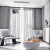 Side Beading Embroidered Tulle Curtain for Living Room Light Luxury Pearls Grey Sheer Volie for Balcony ZH452#VT 210712