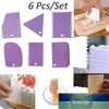 6 Pcs/set Plastic Cake Scraper Dough Pastry Cutter Spatulas Home Kitchen DIY Baking Decorating Tools Kit Bakeware Factory price expert design Quality Latest Style