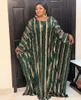 Stile di abbigliamento etnico Dashiki da donna africano Paillettes alla moda Taglia libera Lunghezza 154 cm Abito lungo allentato e interno 2 pezzi