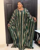 Estilo de roupas étnicas femininas africanas Dashiki moda lantejoulas tamanho livre comprimento 154 cm vestido longo solto e interior 2 peças