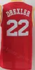 Retro Basketball Clyde Drexler 22 Jersey Hakeem Olajuwon 34 Tracy McGrady 1 Vintage Embroidery And Sewing Red White Navy Blue Team Color Breathable Pure Cotton