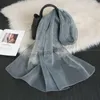 Luxe solide plaine paillettes Hijab soie écharpe miroitant longue rayé brillant mode musulmane Polyester châle islamique tête enveloppement Foulard