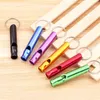 Mini Whistle Keychain Noise Maker Portable Multifunktionell Outdoor Emergency Survival Whistles Metal Training Födelsedagsfesttillbehör