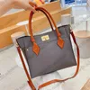 Do meu lado PM TOTE TOTE ELEGENTE BACO MONOGRAMAS VINTAGEM PADRￃO DE WOMENS DESENS DESENS Luxurys Bolsa Bolsas de ombro Cross Body263o