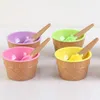 Kids Ice Cream Bowls Tools Cup Couples Bowl Gifts Dessert Container Holder With Spoon Children Gift Supply RH4106