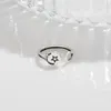 Cluster Rings 11 Styles Ancient Silver Color Knuckle For Women Korean Vintage Heart Chain Open Size Index Finger Ring Femme Boho Jewelry