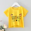 T-shirt estiva per bambini Cartoon stampato fiore Top Tees Bambini Bambini Abbigliamento casual Cotone per bambini Ragazzi 210429