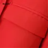 BLSQR Femmes Rouge Costume Blazer Printemps Mode Veste À Double Boutonnage Poche Blazers Vestes Travail Bureau D'affaires 211006
