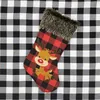 Pluche Christmas Stocking Gift Tassen Grote Grootte Laticed Candy Bag Xams Tree Decoration Socks Ornament Christmas Gift Wrap DAP78