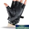 Five Fingers Gloves LongKeeper 1 Pair Half Finger PU Leather Women Rock Punk Style Rivet Fingerless Black Mittens Luvas1 Factory price expert design Quality Latest