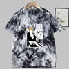 Bleach Anime Krótki rękaw Okrągły Neck Tie Drint T-shirt Y0809