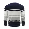 가을 코튼 풀오버 V 넥 남성용 스웨터 패션 솔리드 컬러 고품질 슬림 스웨터 풀오버 남자 패치 워크 니트 211109
