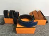 bälten herr Desinger-bälte Lädermode Damaccessoarer Lyxigt brev midjeband Stort guldspänne Kvalitet Casual Business-rem Ceinture med orange låda