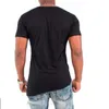 IceLion Summer T Shirt Men Irregular Hem Short Sleeve T-shirt Fashion Button Collar Hip Hop Streetwear Tops Slim Fit Tshirt 210726