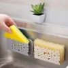 Wholesales Kitchen Bathroom Drying Rack Toilet Sink Suction Sponges Holder Rack Suction Cup Dish Cloths Holder Scrubbers Soap Storage