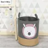 Collapsible Laundry Basket Cartoon Rabbit Storage Baskets Large Waterproof Linen Cloth Home Toy Clothes Barrel Organizer 210609