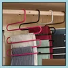 Hängande rack kläder hushållsorganisation hem trädgård 5 lager s form hängare mti funktionell non glid clothe scant byxa förvaring förtjockas