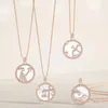 12 Signe du Zodiaque Collier Horoscope Balance Pendentifs En Cristal Charme Signe Étoile Ras Du Cou Astrologie Colliers pour femmes fille bijoux de mode