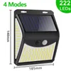 350 LED Solar Garden Lights Outdoor z czujnikiem ruchu Wodoodporna w ziemi Reflektory Lampa Ściana Światła Sunlight Light 3 Head