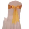 Ers Textiles Home Garden25Pcs Wedding Decoration Knot Bow Sashes Satin Spandex Er Band Ribbons Chair Tie Backs For Party Banqu J2822967