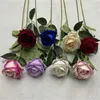 ONE Fake Flower Single Stem Rose 14" Lngth Simulation Velvet Rosa for Wedding Home Decorative Artificial Flowers