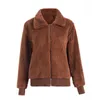 Зимняя теплая куртка, куртка для женщин нечеткий флис меховой воротник из искусственного шуба плюс размер зимней одежды 211019