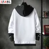 SFABL Cool Patchwork Sweatshirt Männer Hip Hop Hoodies Langarm Pullover Männlich Kontrast Farbe Streetwear Hoodies Männer Marke Tops Y0804