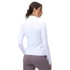 Yoga lu lu jas dames rits slanke fitness zweet wicking strakke sportjas running casual workout gym kleding tops