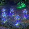 200 LED Solar Fireworks Light Strings Outdoor Dandelion IP65 Waterproof Flash String 8 Modes Remote Control Garden Lawn Landscape Christmas Lights