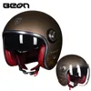 Beon Resmi Mağaza Beon B-108A 3/4 Açık Yüz Retro Kask Casque Moto Visage OUPERT Vintage Motosiklet Casco Capacete Scooter