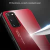 Закаленные стекла Градиентное покрытие Cover Чехлы для iPhone 13 Pro Max 12 Mini 11 XR Samsung S20 PLUS S21 Ultra Note 20 A72 A52 5G A51 A71