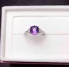 Natural amethyst ring, 925 silver, the price is suitable, shop promotional products 211217