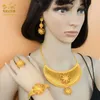 Collana di lusso Set di gioielli Dubai Orecchini da sposa in oro Set Gioielli da donna per matrimonio Bijoux africani Regali per feste Gioielli da donna H1022