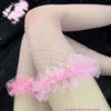 Lilicochan Sexy Jarretelles Haut Tube Bas De Soie Sur Le Genou Noir Blanc Rose Mignon Transparent Lingerie Kawaii Net Pure Belle Y1119