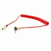 90 degree L 3.5mm aux cables Jack lengthen Male to M Plug Stereo Audio Cable Metal Spring for Smartphone