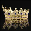 Gelin Tiara Taç Headdress Düğün Saç Takı Rhinestone Kristal Kraliçe Kral Tiaras Ve Kron PAGEant Diadem Saç Süsler X0625