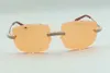 2021 Lunettes de soleil designers seniors 3524023 Diamants de coupe Micropaves Fils métalliques Sticks Lunes Taille 5818135MM7398858